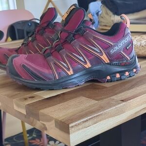 Salomon Trail Running Shoes - Pink and Orange Accents